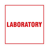 Square Laboratory Sign with Adhesive Tape, Mounts On Any Surface, Weather Resistant