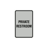 Portrait Round Private Restroom Sign with Adhesive Tape, Mounts On Any Surface, Weather Resistant