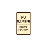 Portrait Round No Soliciting Private Property Sign