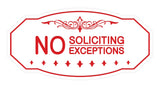 Victorian No Soliciting No Exceptions Sign
