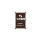 Signs ByLITA Portrait Round no trespassing private property Sign
