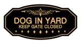 Victorian Dog In Yard Keep Gate Closed Sign
