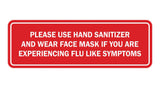 Standard Please Use Hand Sanitizer And Wear Face Mask Sign