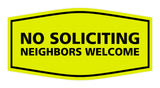 Signs ByLITA Fancy No Soliciting Neighbors Welcome Sign