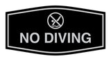 Signs ByLITA Fancy No Diving Sign with Adhesive Tape, Mounts On Any Surface