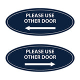Oval Please Use Other Door Sign Set