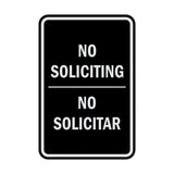 Portrait Round No Soliciting No Solicitar Sign
