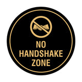 Circle No Handshake Zone Sign