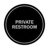 Signs ByLITA Circle Private Restroom Sign