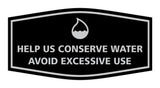 Signs ByLITA Fancy Help Us Conserve Water Avoid Excessive Use Sign