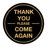 Signs ByLITA Circle thank you please come again with bar Sign