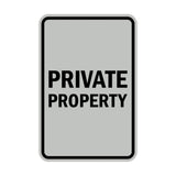Portrait Round Private Property Sign