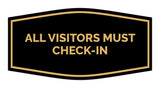 Signs ByLITA Fancy All Visitors Must Check-in Sign