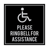 Signs ByLITA Square please ring bell for assistance Sign