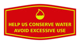 Signs ByLITA Fancy Help Us Conserve Water Avoid Excessive Use Sign