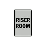Portrait Round Riser Room Sign with Adhesive Tape, Mounts On Any Surface, Weather Resistant