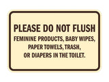 Signs ByLITA Classic Framed Please Do Not Flush Etiquette