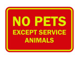 Signs ByLITA Classic Framed No Pets Except Service Animals Sign
