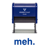 Blue MEH Self Inking Rubber Stamp