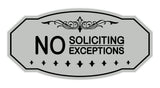 Victorian No Soliciting No Exceptions Sign