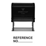Black REFERENCE NO. Self Inking Rubber Stamp