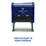 Blue THIS ACCOUNT IS NOW OVERDUE Self Inking Rubber Stamp