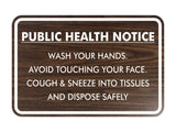 Classic Framed Public Health Notice Wash Your Hands Sign