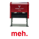 Red MEH Self Inking Rubber Stamp