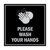 Signs ByLITA Square Please Wash Your Hands Sign with Adhesive Tape, Mounts On Any Surface, Weather Resistant, Indoor/Outdoor Use