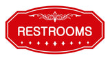 Victorian Restrooms Sign