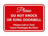Signs ByLITA Classic Framed DO NOT KNOCK OR RING DOORBELL