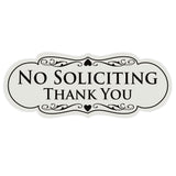 Designer NO SOLICITING Thank You Sign