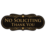 Designer NO SOLICITING Thank You Sign
