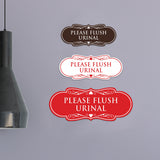 Designer Please Flush Urinal Wall or Door Sign