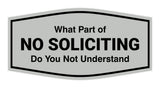 Fancy What Part of No Soliciting Do You Not Understand Wall or Door Sign