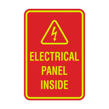 Portrait Round Electrical Panel Inside Sign