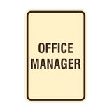 Portrait Round Office Manager Sign
