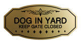 Victorian Dog In Yard Keep Gate Closed Sign