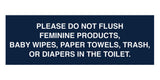 Signs ByLITA Basic Please Do Not Flush Etiquette Sign