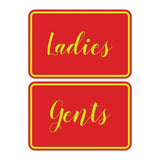 Signs ByLITA Classic Framed Ladies And Gents Sign Set
