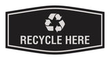 Fancy Recycle Here Wall or Door Sign