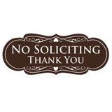 Designer NO SOLICITING Thank You Sign