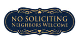 Signs ByLITA Designer No Soliciting Neighbors Welcome Sign