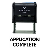 APPLICATION COMPLETE Self Inking Rubber Stamp