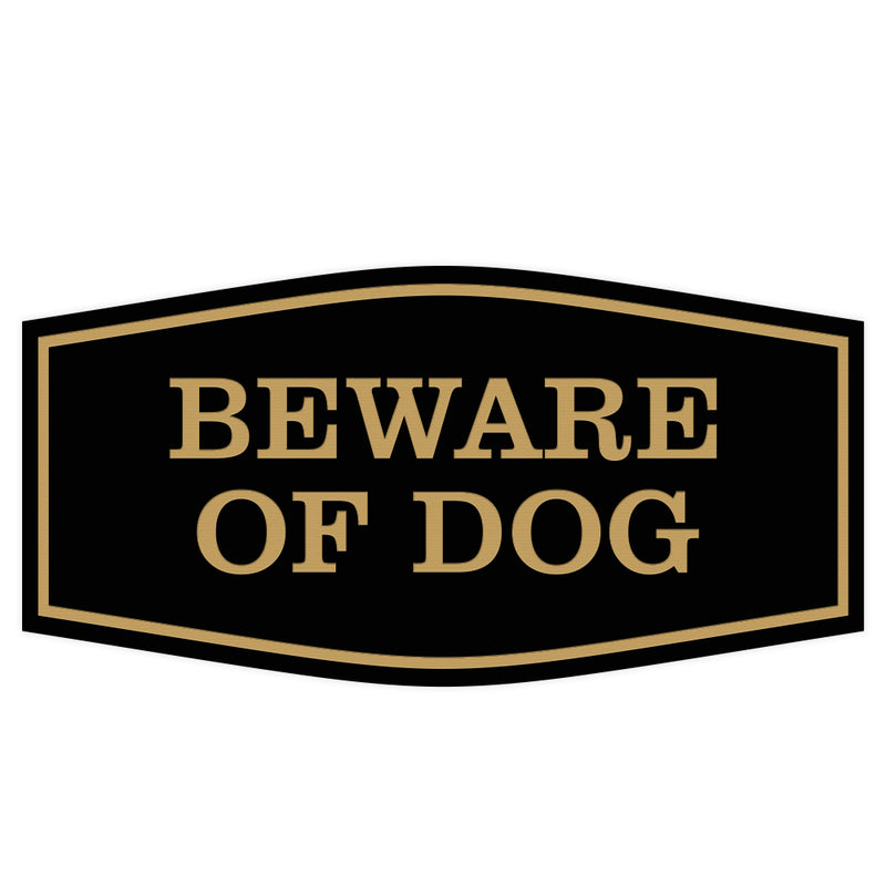 Fancy Beware of Dog Sign