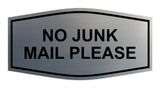Signs ByLITA Fancy No Junk Mail Please Sign