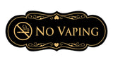 Signs ByLITA Designer No Vaping Sign