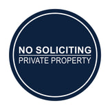 Signs ByLITA Circle No Soliciting Private Property Sign