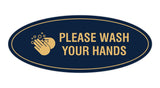 Signs ByLITA Oval Please Wash Your Hands Sign