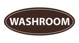 Oval Washroom Sign